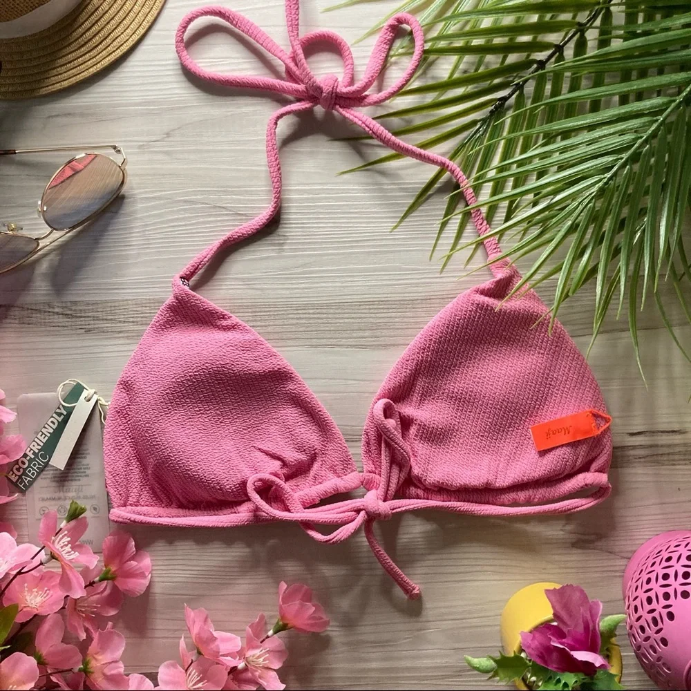Maaji • Reversible Pink Floral Bikini TOP